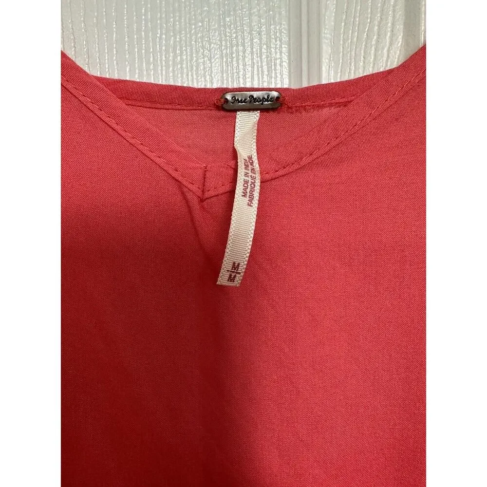 Free People Women’s Coral Adjustable Spaghetti Straps Boho Tank Top Size Medium